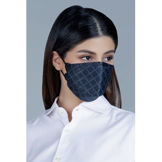 JOVIAN FACE MASK/ KF94 HEADLOOP EARLOOP ACNE FREE MASK BLACK/ WHITE