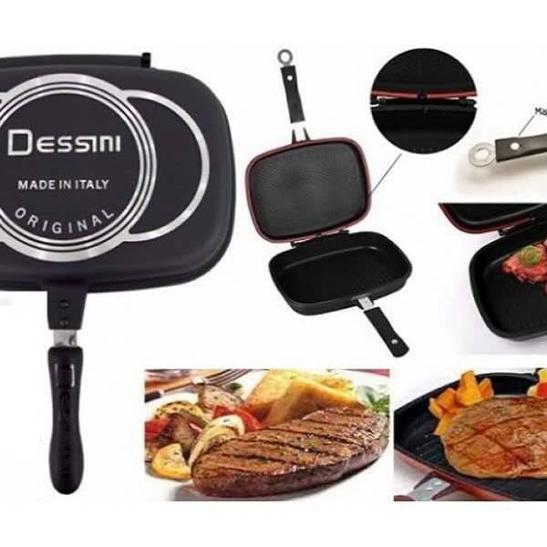 DESSINI Double Side Pressure Grill Frying Pan Scratch-Proof Die Casting  36cm