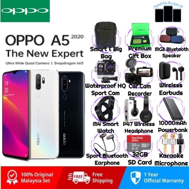 OPPO A5 2020 Mirror Black 3GB RAM 64GB Storage Mobile Phone