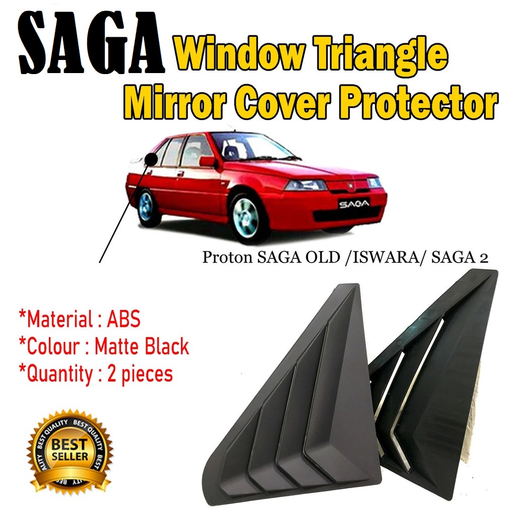 2Pc Car Mirror Cover Saga Rear Window Shark Triangle Door Visor ...