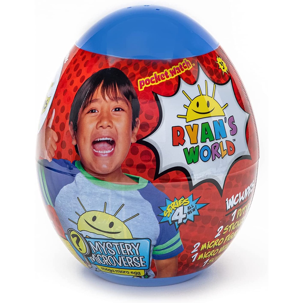 RYAN'S WORLD Mega Microverse Egg - Series 4; Filled with Mystery ...