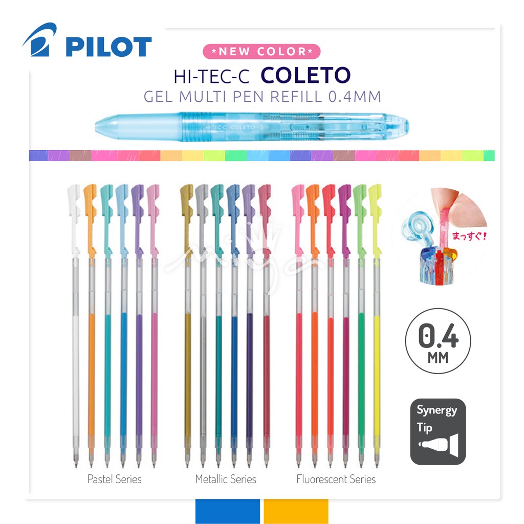 NEW COLOR [REFILL] Pilot Hi-Tec-C Coleto Gel Pen Multi Pen Refill - 0 ...