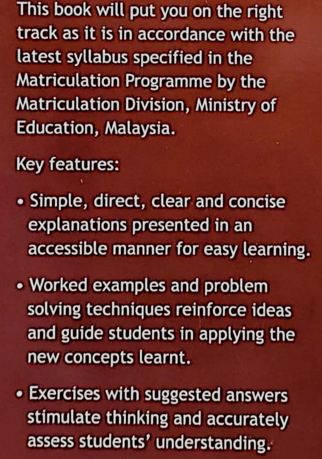LATEST SYLLABUS FOR MATRICULATION SEMESTER 1 (2022) - SAP | Shopee Malaysia