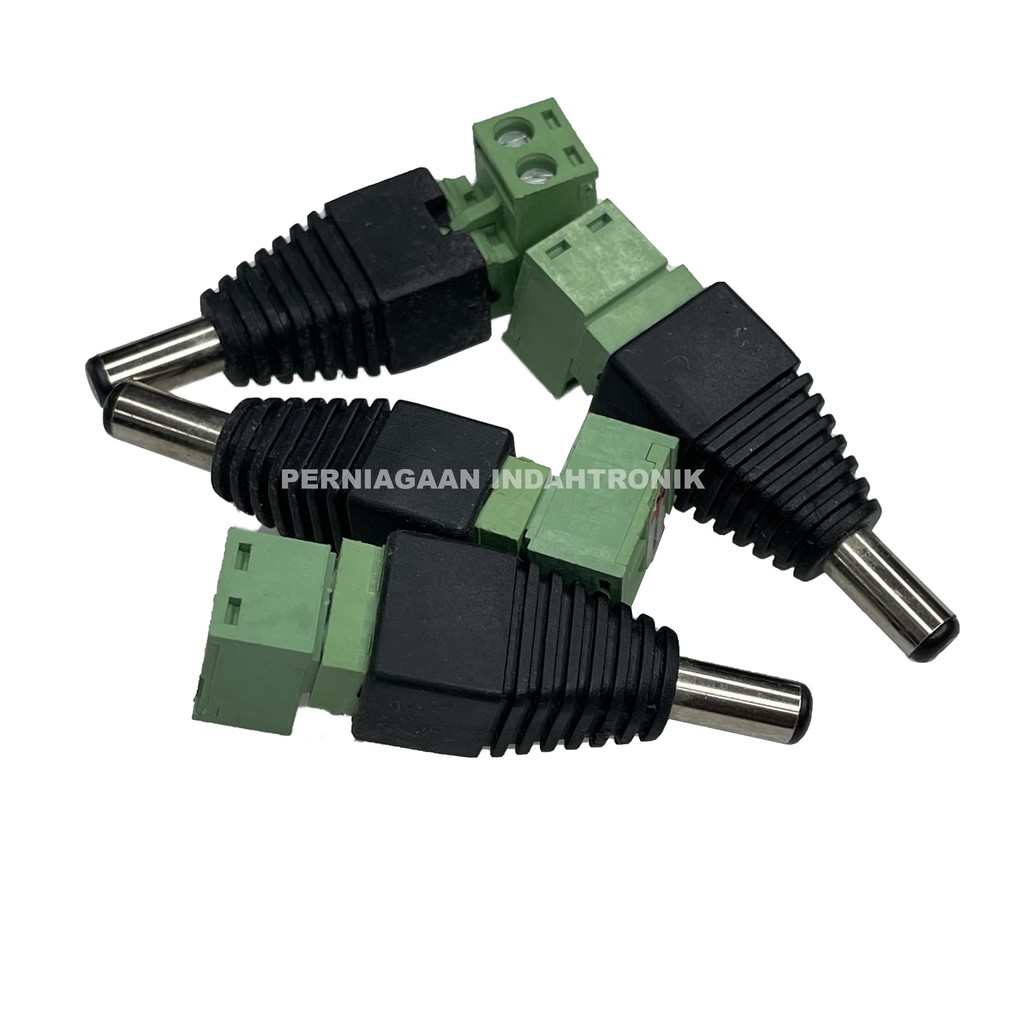 DC Power Connector Male Jack 5.5mm x 2.1mm Terminal Adapter Wire Joint ...