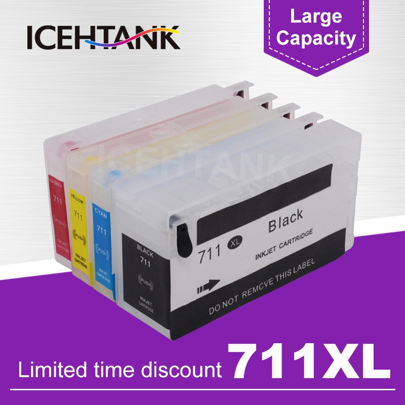Refillable ink cartridges for HP 711 711XL for HP Designjet T120 24 ...