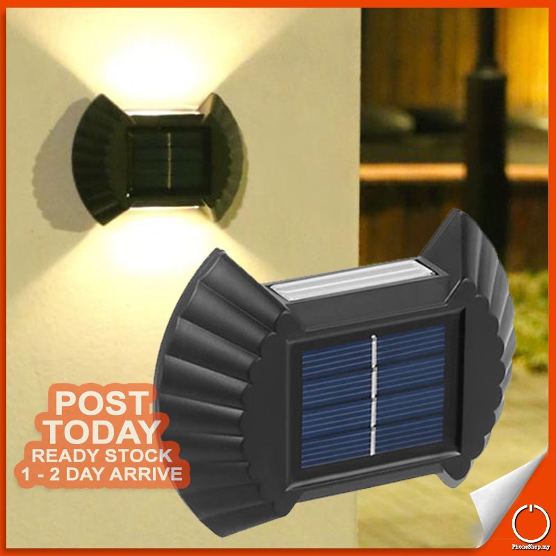 𝐖𝐄𝐀𝐓𝐇𝐄𝐑 𝐑𝐄𝐒𝐈𝐒𝐓𝐀𝐍𝐓 Wall mounted Solar LED Fence Lamp Automatic Light Sensor Outdoor Garden