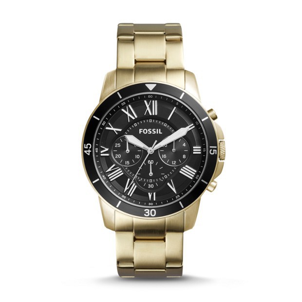 Malaysia 3Years Warranty Fossil Grant Sport Chronograph Silver Gold Stainless Steel Men Watch FS5236 FS5267 Shopee Malaysia
