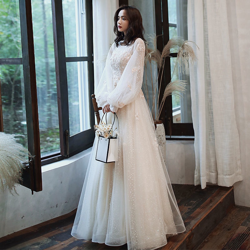 EG-SALE-AME-00152 French evening dress female banquet temperament usually can wear black light luxury niche high-end dress high-end black main image 0