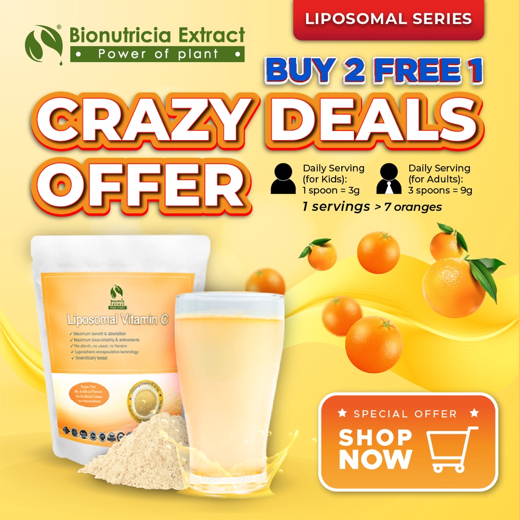 Vitamin C Liposomal With Tropical Fruits Extract Powder (150g x 2