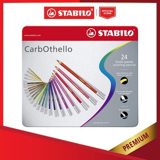 Chalk-pastel pencil STABILO CarbOthello - metal box with 12 colors