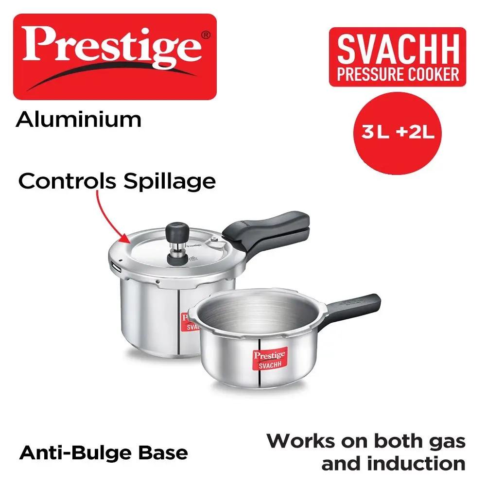 Non Stick Black Prestige SU-Svachh Hard Anodized Pressure Cooker, For Home,  Capacity: 3L