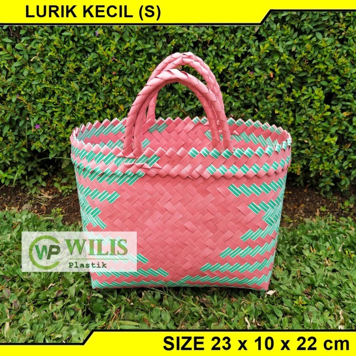 Small Striated Plastic Woven Bags For Hampers Parcel Gifts/Plastic