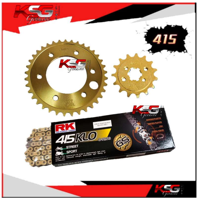 Zfore Spoket 415 Steel Y15 Y15 V2 Fz150 Fz150fi Y16 Sprocket And Chain