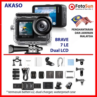 AKASO BRAVE 7LE v2 / BRAVE 7 LE v2 - Dual LCD 4K waterproof wifi