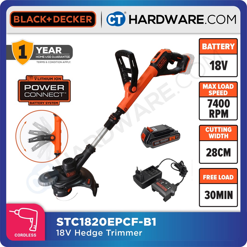 BLACK DECKER STC1820EPC CORDLESS STRING TRIMMER 18V 2.0AH