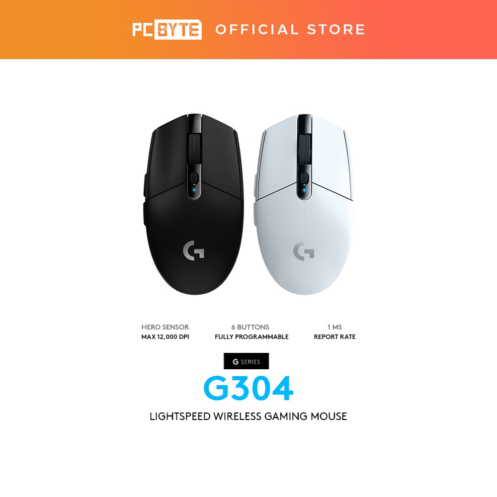 Logitech G304 Lightspeed Wireless Gaming Mouse - Black/White | Shopee ...