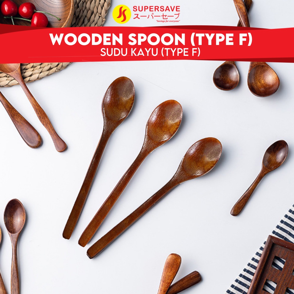 Supersave Long Wooden Spoon Sudu Kayu (3 Pcs) | Shopee Malaysia