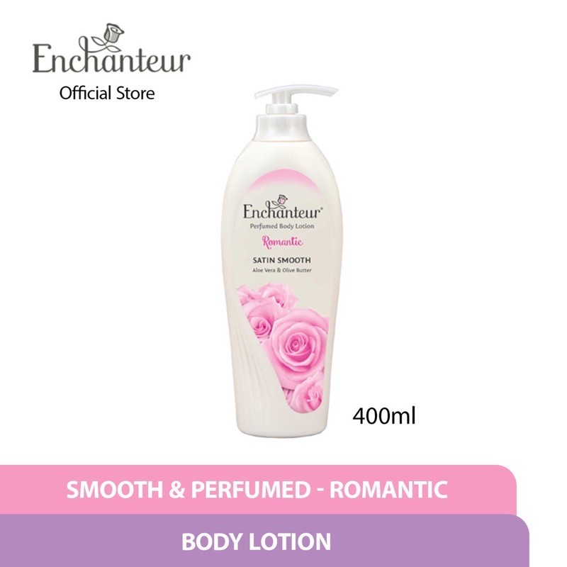 ENCHANTEUR Romantic Satin Smooth Perfumed Body Lotion (400ml) Shopee