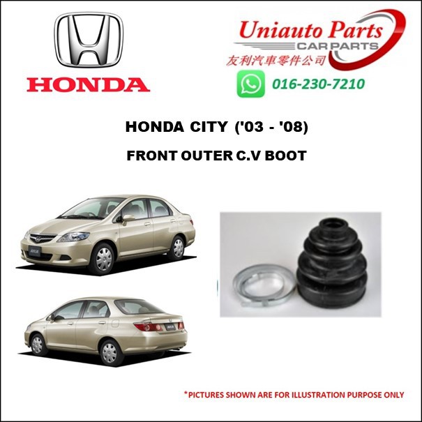 HONDA CITY SEL GD ('03 - '08) FRONT OUTER DRIVESHAFT BOOT (PIECE ...