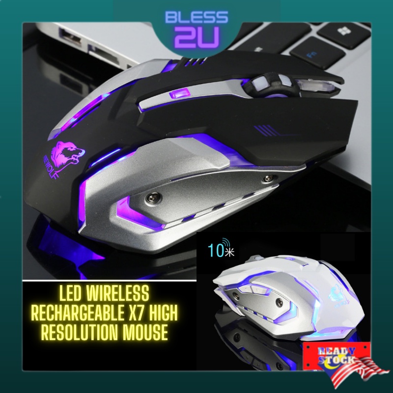 BLESS.2U LED Wireless Optical Gaming Mouse Rechargeable X7 High ...