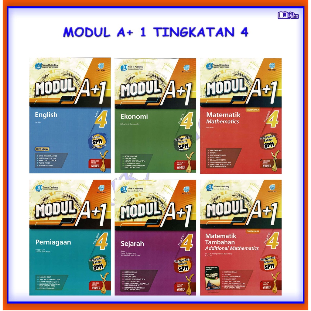 [ADM] BUKU LATIHAN SPM: MODUL A+1 SPM TINGKATAN 4 - PAN ASIA | Shopee ...