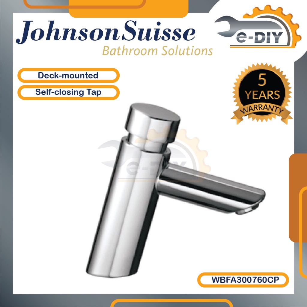 Johnson Suisse Deckmounted Self closing Tap WBFA300760CP Basin Auto