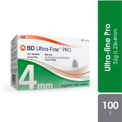 BD Ultra Fine Pro Insulin Pen Needle 32G 4mm 100s