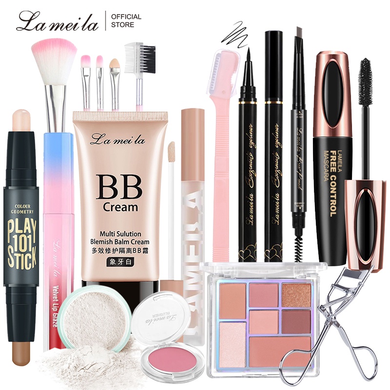 Professional Makeup Set 13pcs LAMEILA Including BB Cream+Loose powder