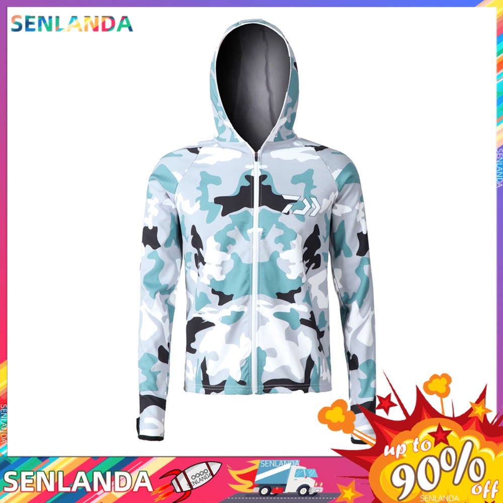SENLANDA Daiwa Fishing suit Hoodies Shirt Tops LongSleeve AntiUV