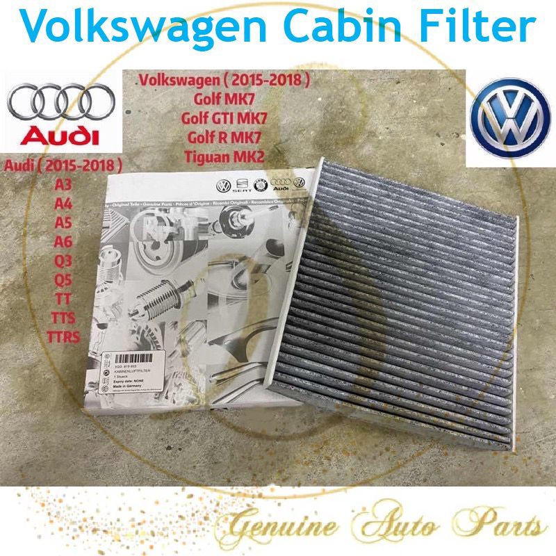 (100 ORIGINAL) AUDI VOLKSWAGEN GOLF GTI GOLF R MK7 CABIN AIR FILTER
