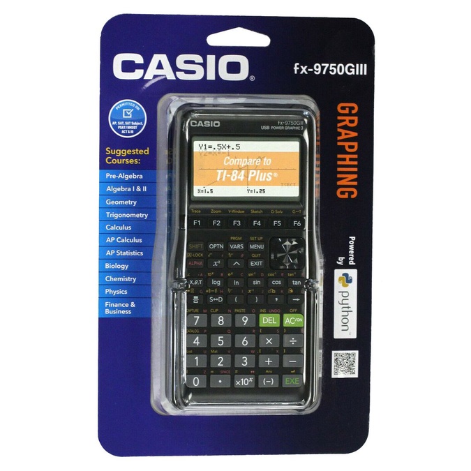 Casio fx 9750GIII USB Power Graphic 3 Black Graphic Calculator