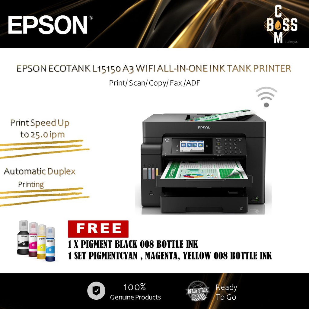 *NEW* EPSON ECOTANK L15150 A3 WI-FI DUPLEX ALL-IN-ONE INK TANK PRINTER ...