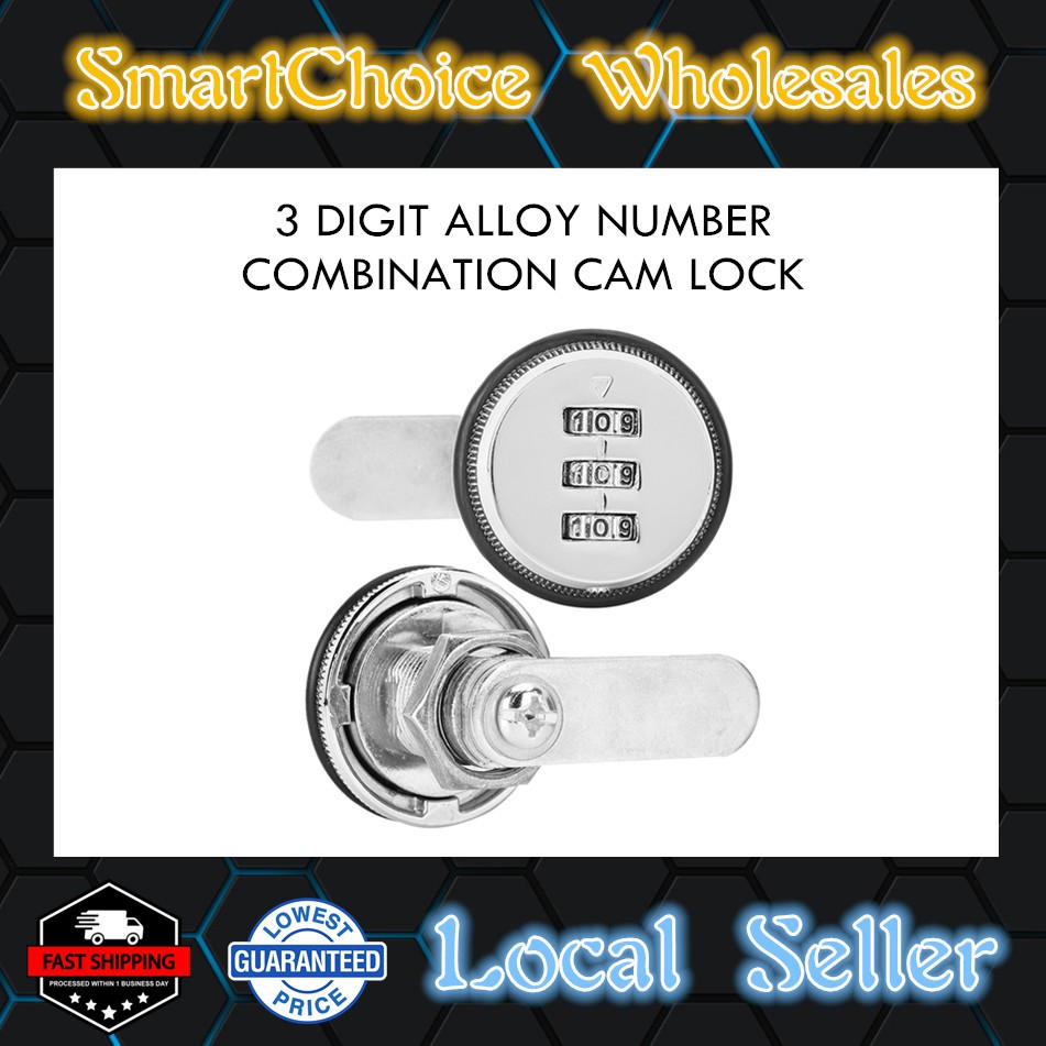 3 digit Combination Keyless Number Password Pin Code Zink Alloy Lock ...