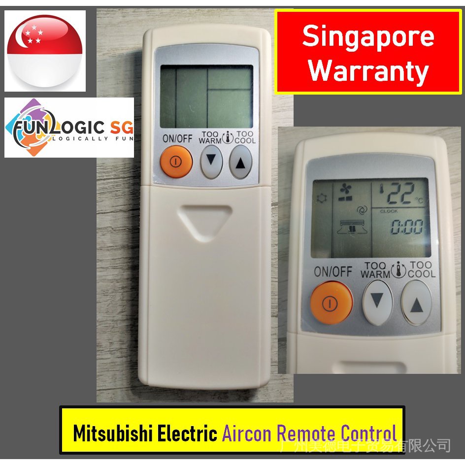 Mitsubishi Electric Aircon Remote Control [Singapore Warranty] Shopee