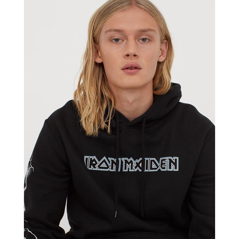 H u0026 M Iron Maiden Hoodie - Black | Shopee Malaysia