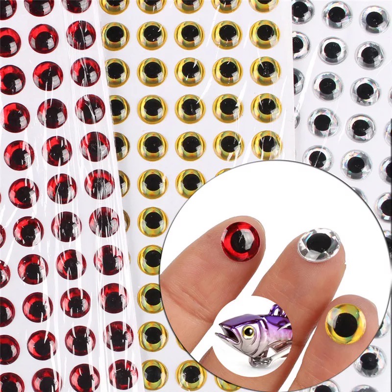 MATA (100pcs) 3D fish eye/fish eye hologram stickers for metaljig ...