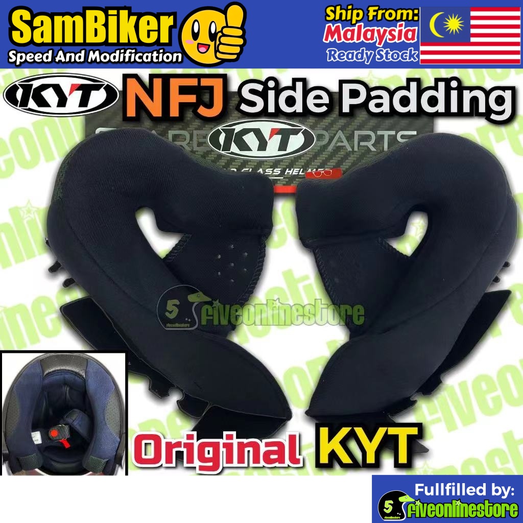 Original KYT Cheek Pad NFJ Padding M L 2XL KYT Helmet NFJ Side Padding