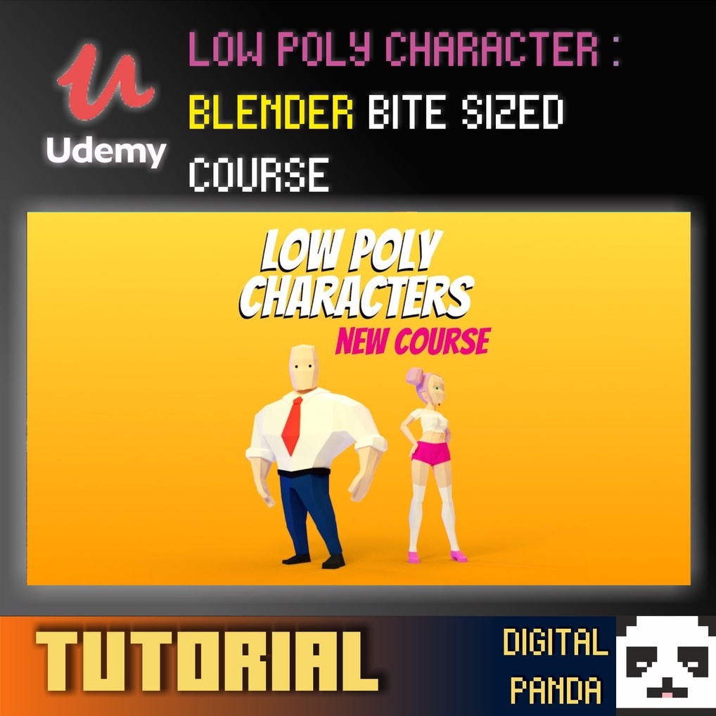  full tutorial low poly character blender bite sized course shopee