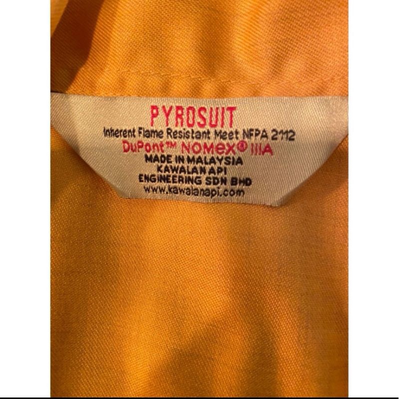 Coverall Kuning Petronas Nomex Yellow Logo~Safety Yellow Coverall fire ...