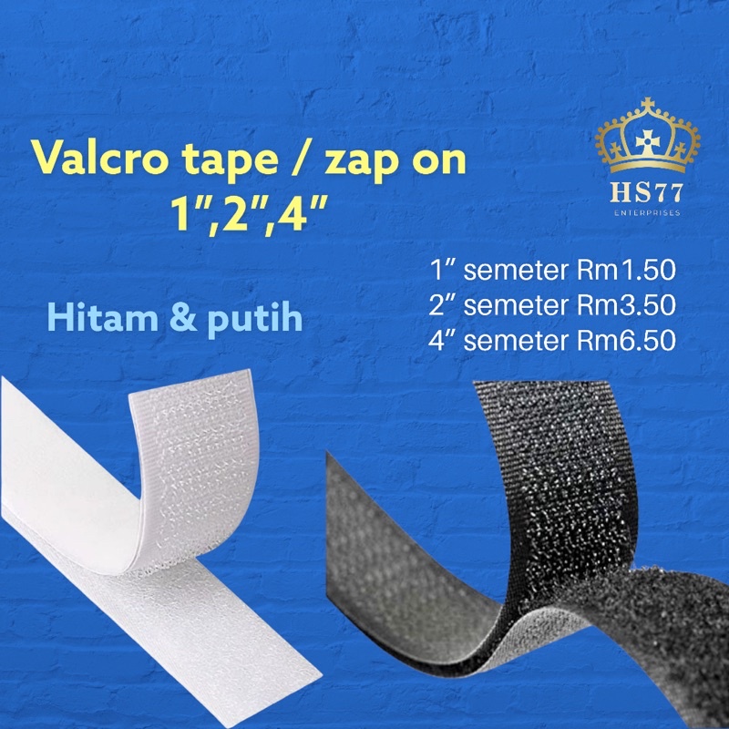 valcro tape / zap on / loop hook/ magic tape 1”,2”,4” | Shopee Malaysia
