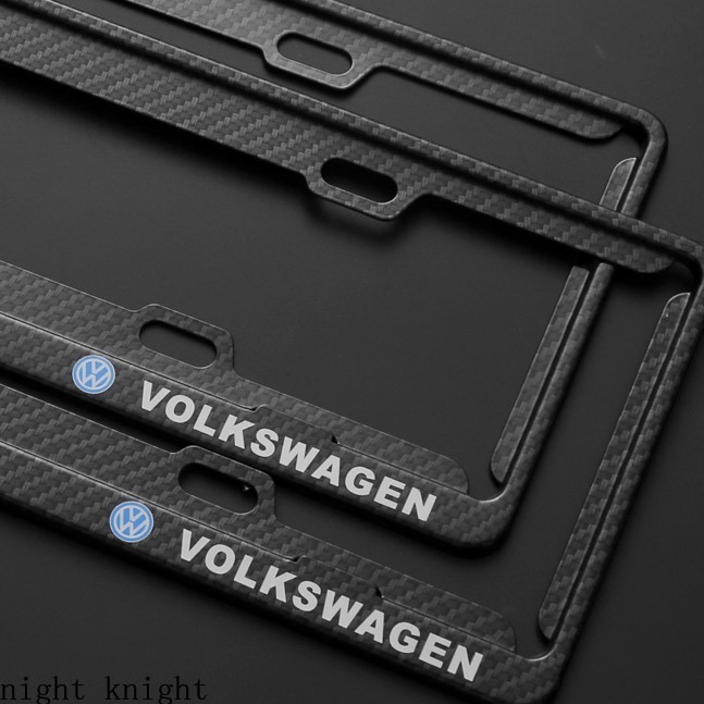 Volkswagen Carbon Fiber Pattern License Plate Protection Frame Suitable ...