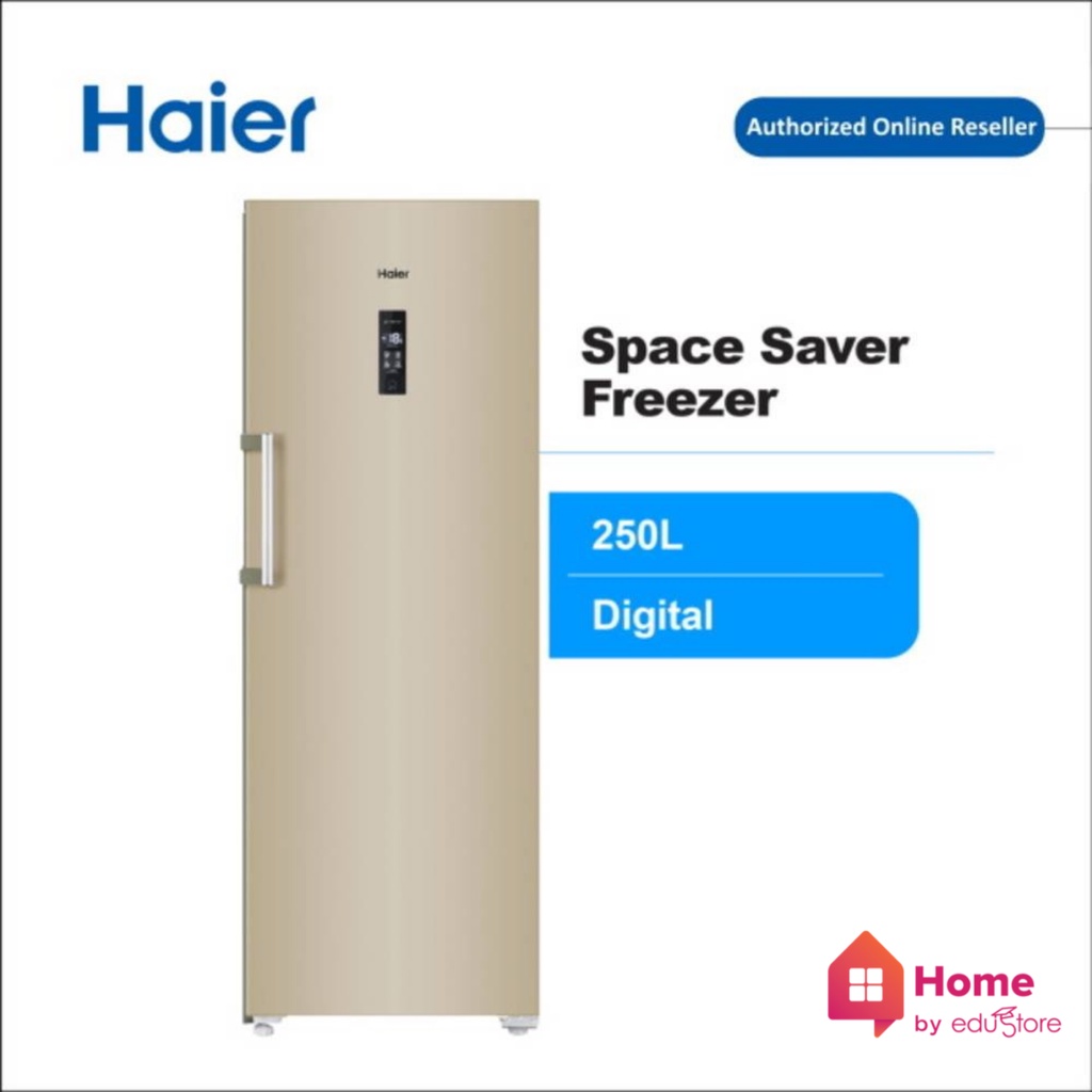 Haier 250L Premium Digital Upright Freezer Gold Touch Control R600A BD