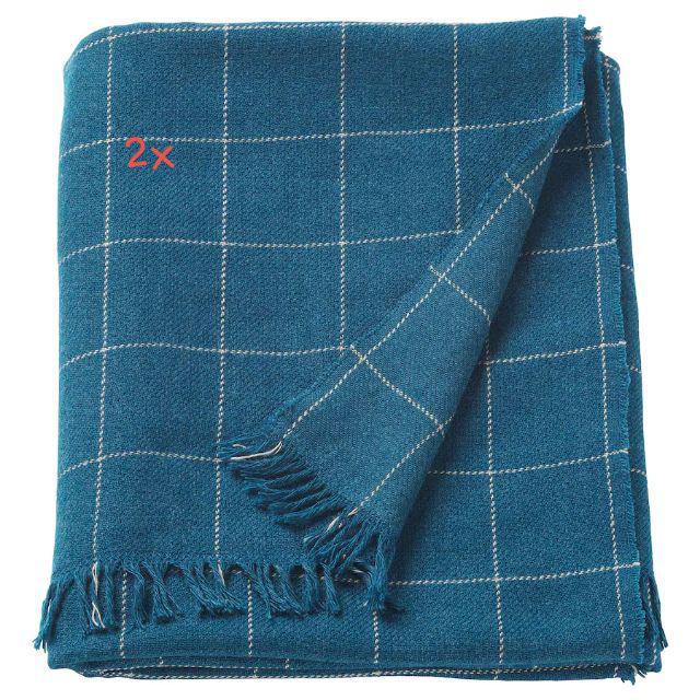 IKEA VARKRAGE Dark Blue Throw Shopee Malaysia