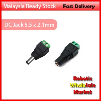 DC Jack Male / Female 5.5 x 2.1mm for CCTV Camera DC POWER Connector Plug MALE DC Power Plug CCTV 12V Power Terminal
