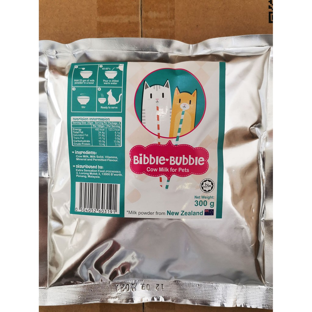 Bibble Bubble Cow Milk Powder from New Zealand - 300G (For Cats, Dogs ...