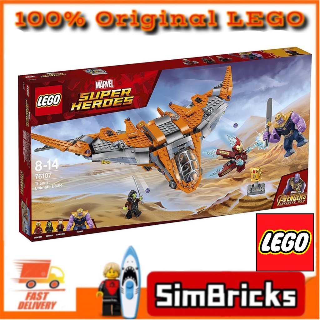 SimBricks 76107 LEGO Super Heroes Thanos Ultimate Battle Shopee Malaysia