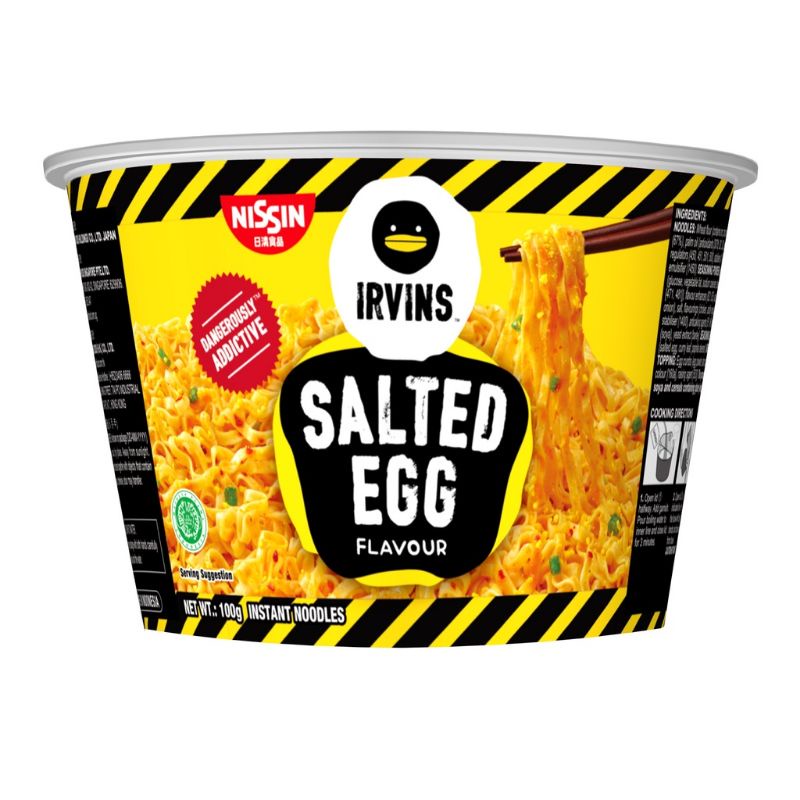 [LIMITED EDITION!] NISSIN x IRVINS Salted Egg Flavour Bowl Noodles 100G ...