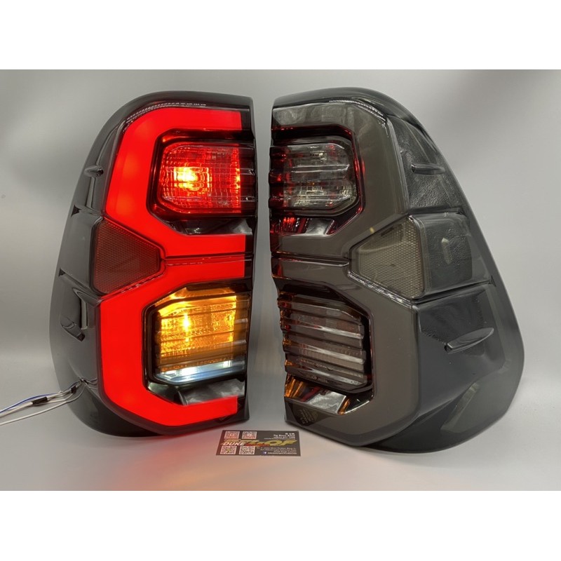 Toyota Hilux Revo Rocco 2015-2021 Tail Lamp LED Light Bar Smoke / Red ...
