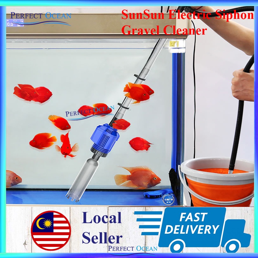Sunsun Electric Siphon Gravel Cleaner Vacuum Remove Refill Water Clean