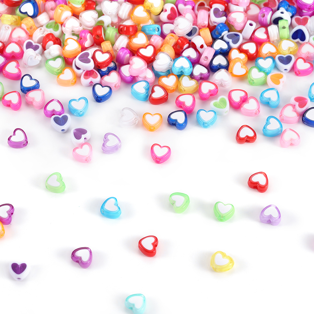 St.kka CCB heart-shaped beads, love beads, heart-shaped acrylic beads ...